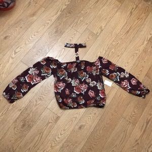 Long sleeve floral shirt